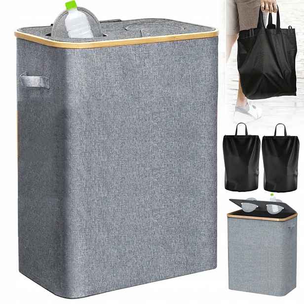 Organizér 160 L Oxford Cloth Skládací Pro Plastové Lahve Šedý