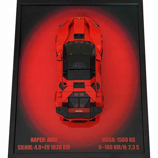 Rámeček s držákem pro Lego 77254 Speed Champions Ferrari SF90 XX Stradale