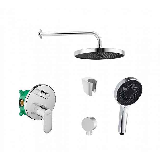 SANITINO - Sprchový set s baterií a tělesem pod omítku Hansgrohe, příslušenství kielle, chrom SANI21HKK008