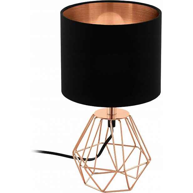 Noční lampa vyrobená z oceli a tkaniny, objímka E14, spínač