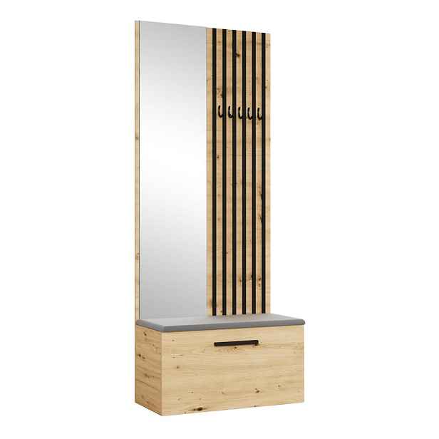 MASSENO MODERNÍ PŘEDSÍŇOVÁ SESTAVA MODULO, 80,6/204/40 cm, dub Artisan