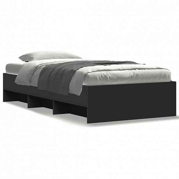 vidaXL Rám postele černý 90 x 200 cm kompozitní dřevo