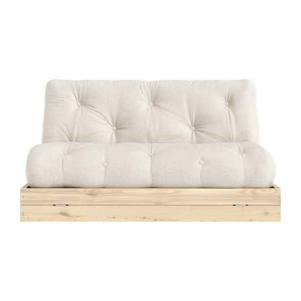 Béžová lněná rozkládací pohovka 145 cm Flip – Karup Design