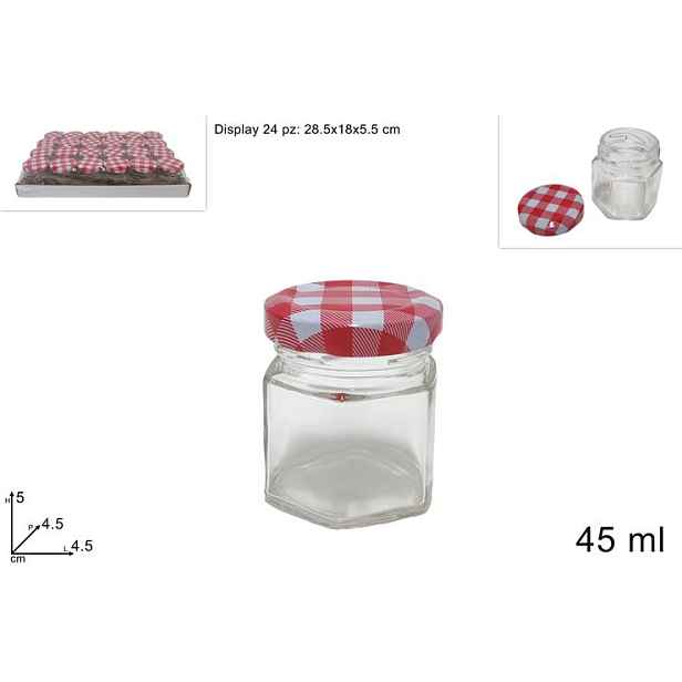 PROHOME - Dóza sklo 45ml s víčkem