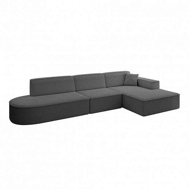 ALTDECOR ROHOVÁ SEDACÍ SOUPRAVA s otomanem vpravo IREA-L2-v4 – 327 x 165 x 77 cm šedá