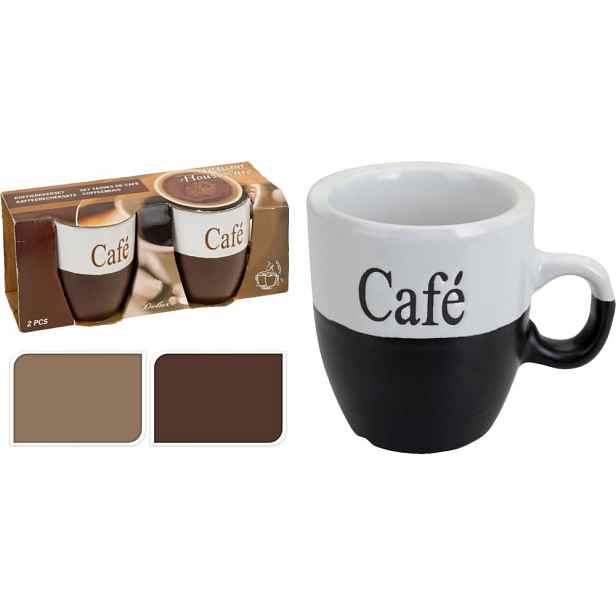 hrnek 150ml-2ks, CAFÉ, 3barvy, new bone