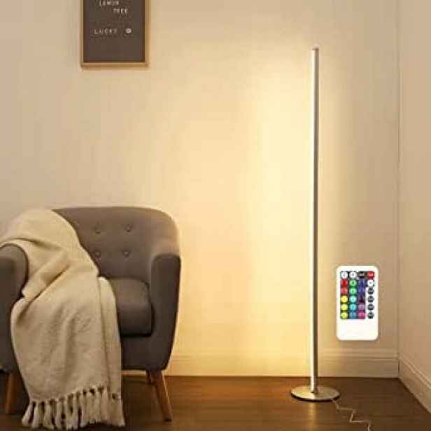 Podlahová lampa Edishine rgb s integrovaným Led zdrojem 12 W, šedá