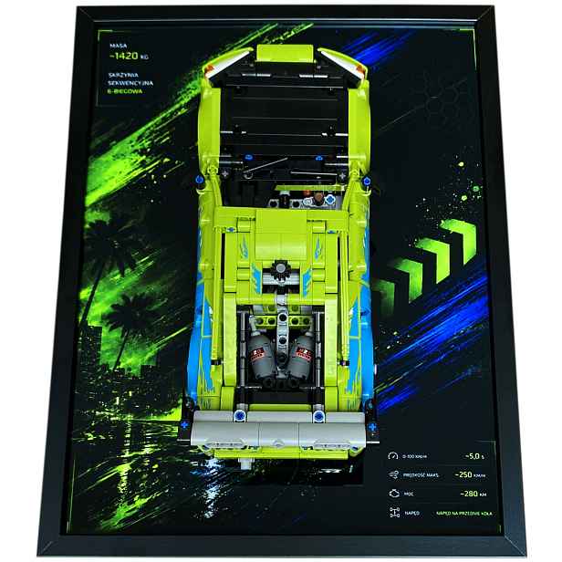 Rámeček s držákem pro Lego Technic 42229 Fast and Furious Mitsubishi Eclipse