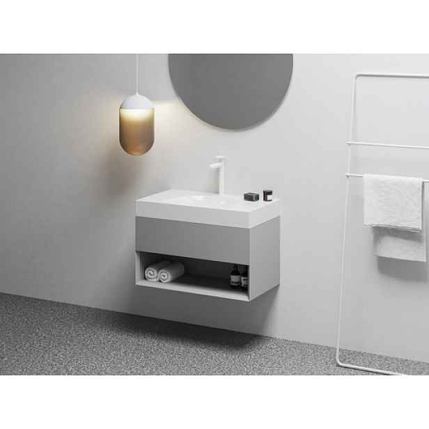 Skříňka pod umyvadlo bez umyvadla Ravak Lite 80 x43x45 cm smoke grey X000001865