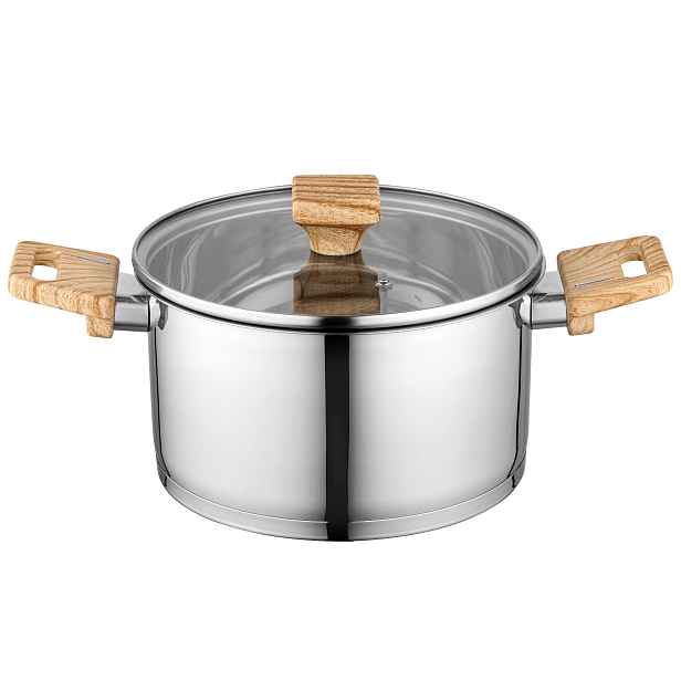 Hrnec s víkem Nerezová Ocel Inox Fitter 24 cm 5,6 l Indukce