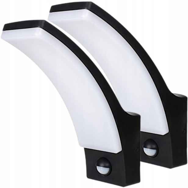 2x Led fasádní lampa IP65 Nástěnné svítidlo pro fasádu Snímač pohybu soumraku