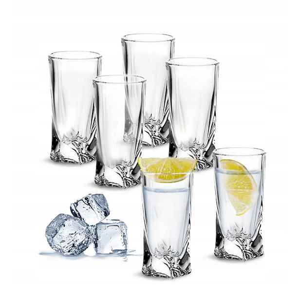 Křišťálové skleničky na likér, vodku Shot Bohemia Quadro 50 ml 6 ks