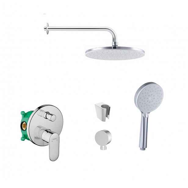 SANITINO - Sprchový set s baterií a tělesem pod omítku Hansgrohe, příslušenství kielle, chrom SANI21HKK010