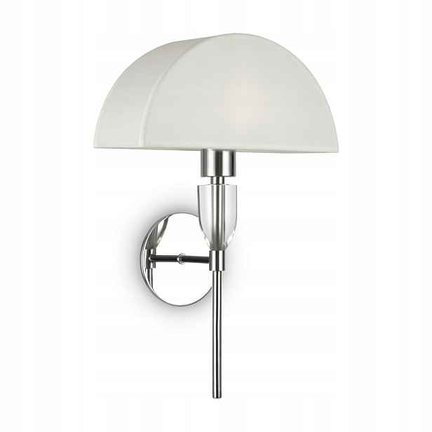 Nástěnná lampa chrom s bílým stínidlem do ložnice obývacího pokoje Maytoni