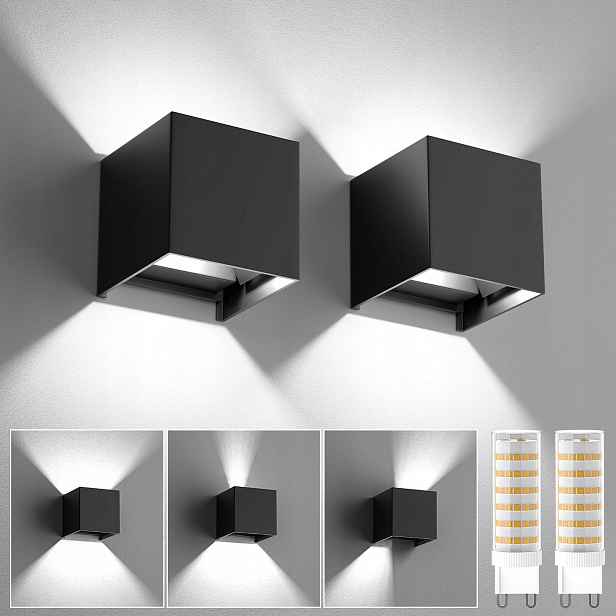 HaoDrisk Nástěnná lampa s vyměnitelnou Led lampou G9 s nastavitelným úhlem svícení