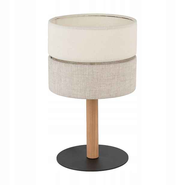 Noční Lampa Eco Hnědá Béžová Abažur 34 cm Stolní lampa Ložnice Dům