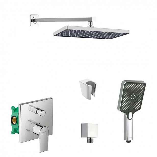 SANITINO - Sprchový set s baterií a tělesem pod omítku Hansgrohe, příslušenství kielle, chrom SANI21HKK011