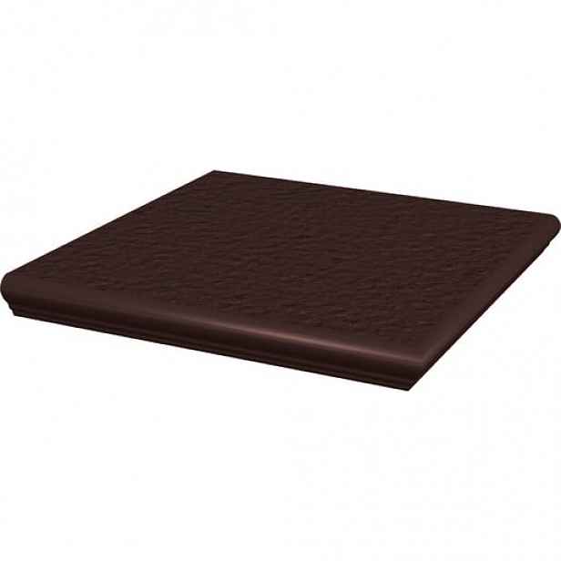 Schodovka rohová Paradyz Klinker Natural brown duro 33x33 cm reliéfní SCFNATURALBRDURH