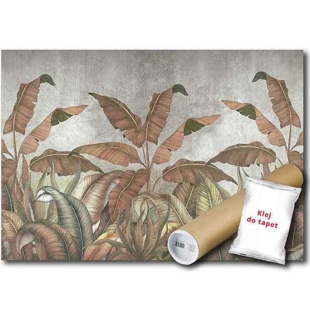 Vinylová fototapeta Listy rostlin beton 152x104