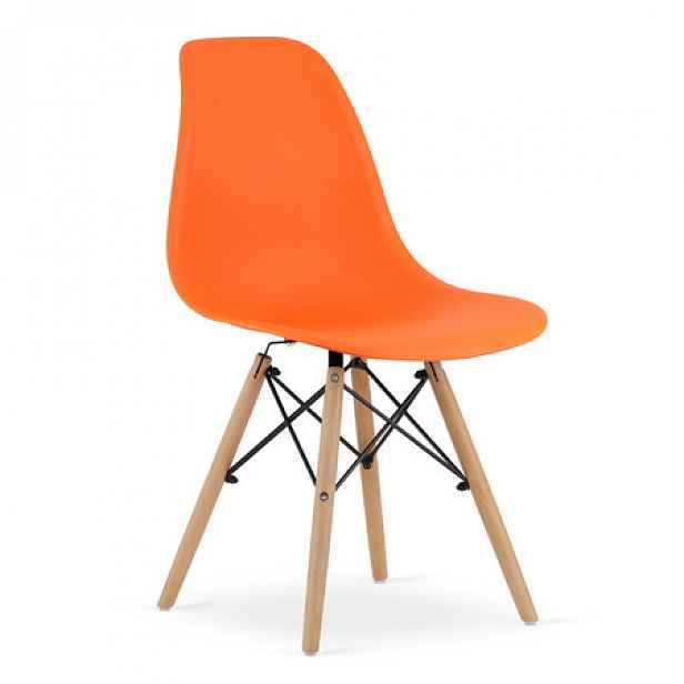 Židle OSAKA - buk/oranžová