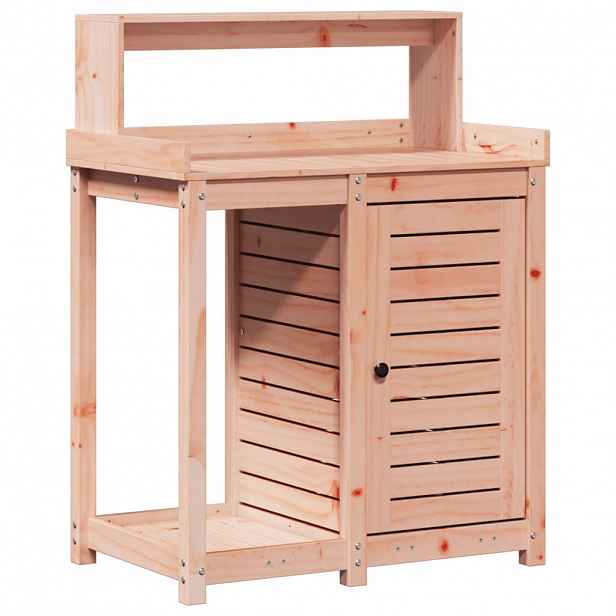 vidaXL Přesazovací stůl s policemi 82,5x50x109,5 cm masivní douglaska