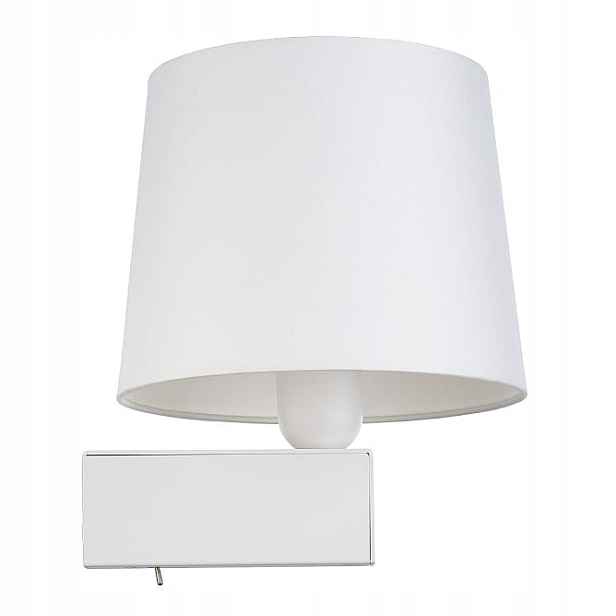 Nástěnná lampa nástěnné svítidlo bílé se stínítkem a vypínačem Chillin Nowodvorski