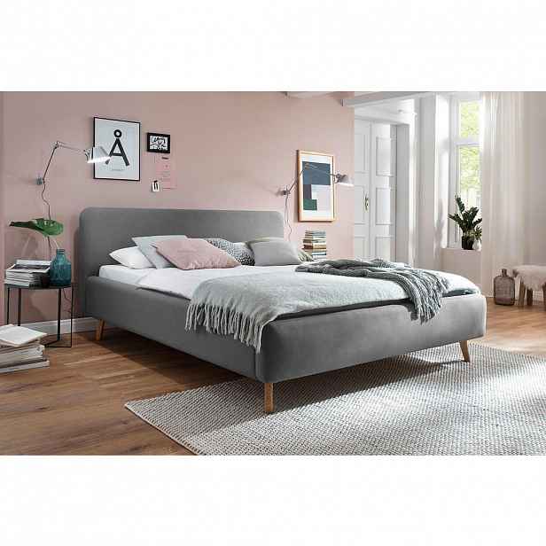 Livetastic ČALOUNĚNÁ POSTEL, 160/200 cm, světle šedá