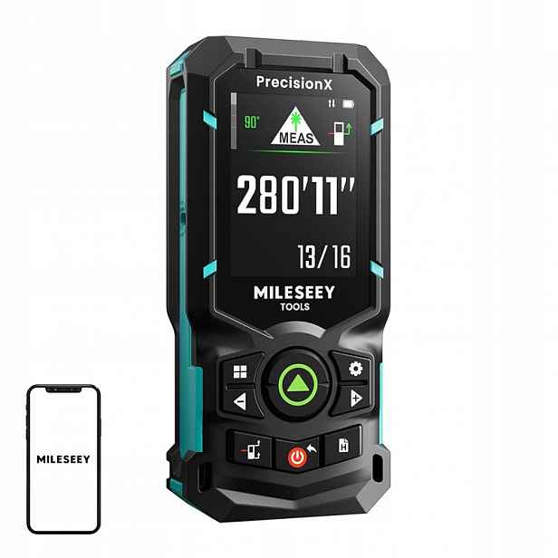 Mileseey S50 Laserový dálkoměr 120M Zelený Laser P2P Ips Smart Life
