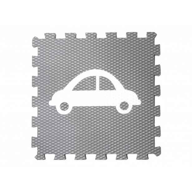 Pěnová hrací podlaha AUTO do dětského pokoje Zvolte barvu: Šedá s bílým
