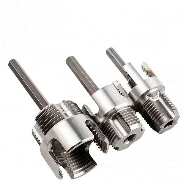 TEMU 3ks Sada Nářadí pro Řezání Závitů z Odolné Slitiny - 1/2", 3/4", 1" Vnitřní/Vnější Závity, Vrtací Nástroj /Plastové Trubky, Vhodné a