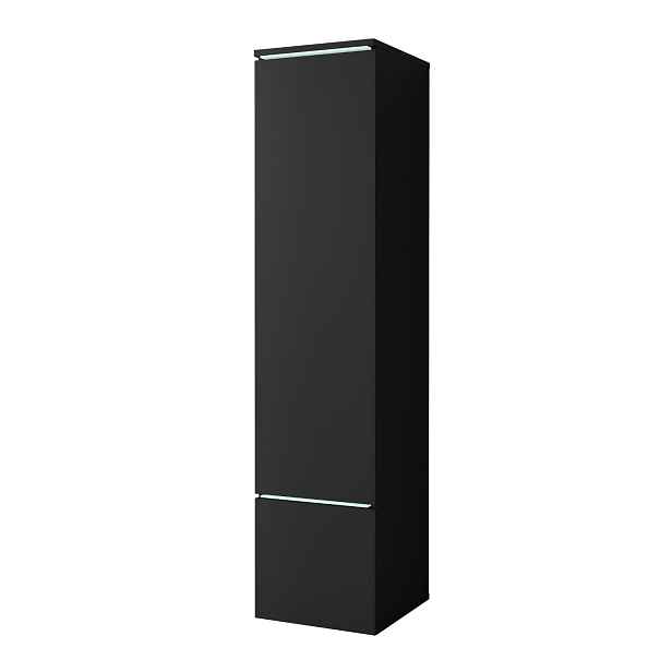 Vysoká skříňka do obývacího pokoje Vera černý grafit (VRBZ001+LED)