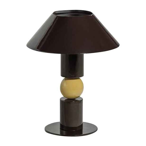 Žlutá/hnědá kovová stolní lampa ø30x38 cm Glowa – WOOOD
