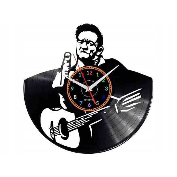 Johnny Cash Dekorativní Nástěnné Hodiny Moderní Vinylová Deska Na Pr