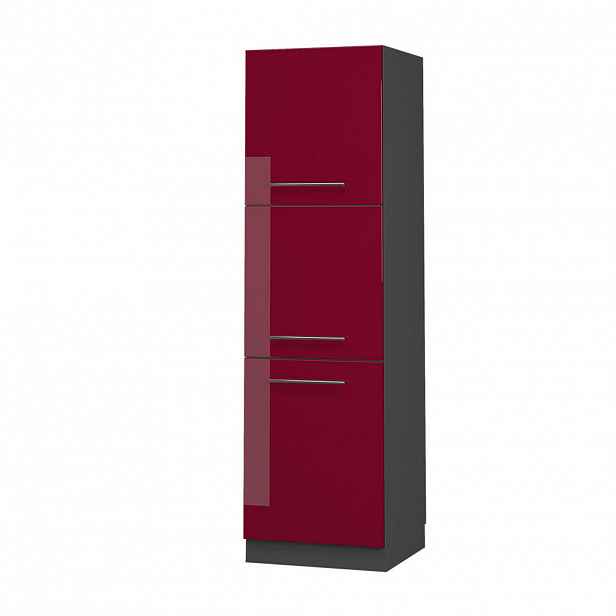 Vicco VYSOKÁ SKŘÍŇ Fame-Line, Bordó červená vysoký lesk/Antracit, 60 cm