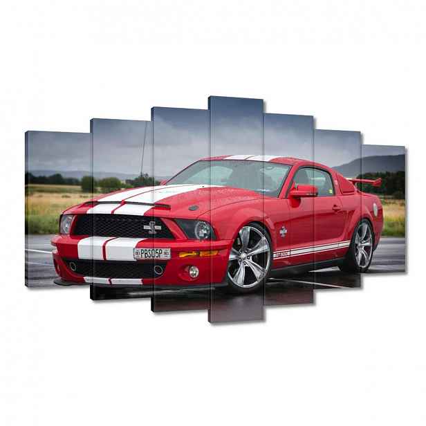 Obrazy 140x80 Červený Ford Mustang Usa