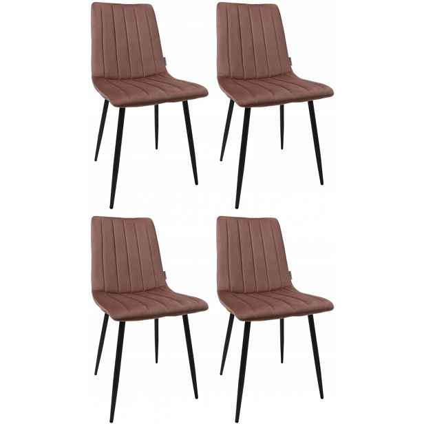 Sada 4 židlí DankorDesign Axa starorůžová