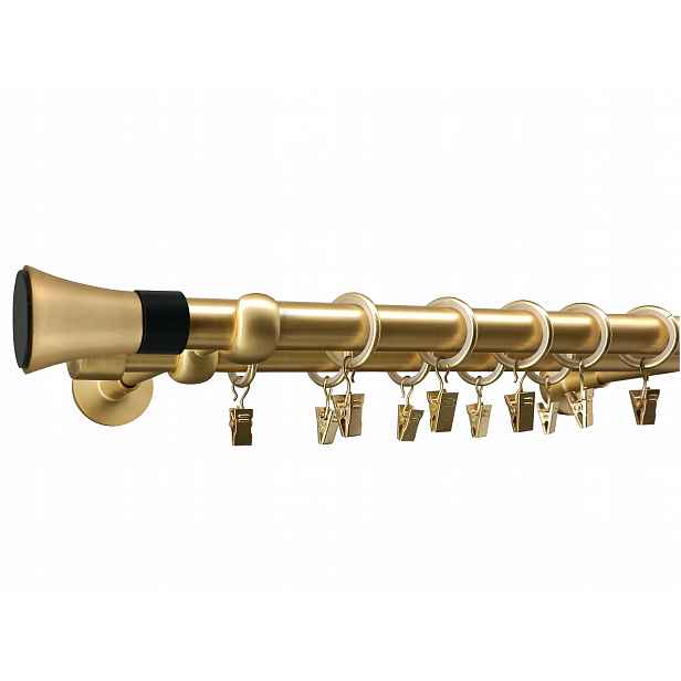 Dvojitá Garnýž 19+19 mm Zlato Mat 280 cm Trapéz