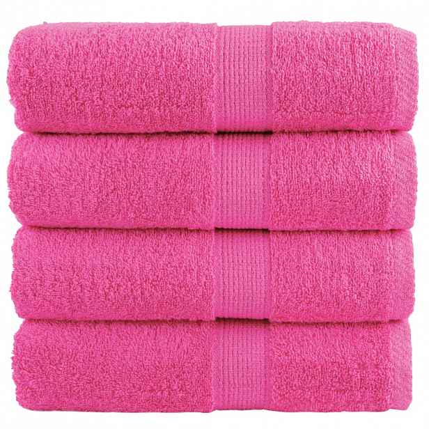 vidaXL Prémiové mycí utěrky SOLUND 4 ks růžové 30x30 cm 600 g/m²