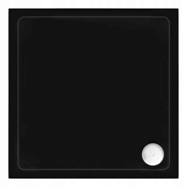 Sprchová Vanička 80x80 Čtvercová Černá Nízká 6 cm Akrylová Rea Savoy Black