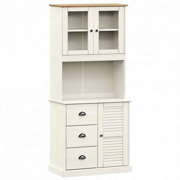 vidaXL Příborník VIGO bílý 78 x 40 x 175 cm masivní borové dřevo