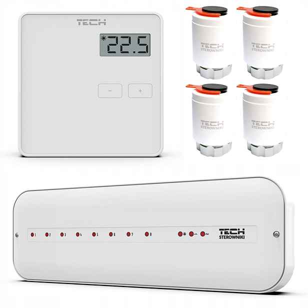 Sada Podlahového Vytápění Tech Lišta L-5 Ovladač ST-294 v1 Pohony