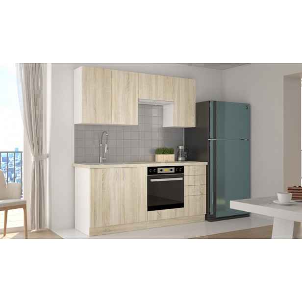 Kuchyňská linka 180 cm Sára Sonoma 1
