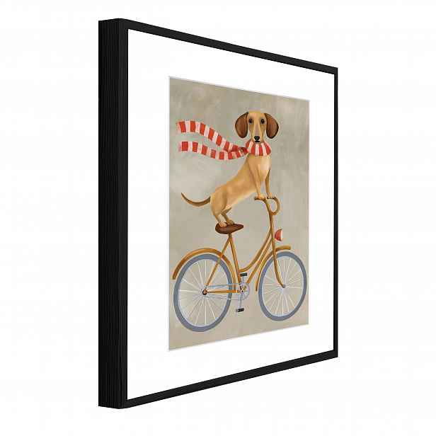 Strukturální Obraz Pasparta V Rámu Pes Kolo Obývací Pokoj Ložnice 60x40