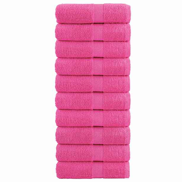 vidaXL Prémiové mycí utěrky SOLUND 10 ks růžové 30x30 cm 600 g/m²