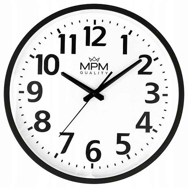 Čitelné Černé Nástěnné Hodiny Mpm E01.4205 35 cm