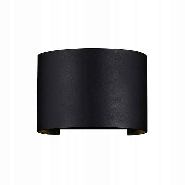 Venkovní nástěnná Led lampa kulatý, černá, horní a dolní část, teplá, Maytoni