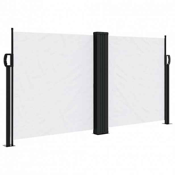 vidaXL Zatahovací boční markýza bílá 120 x 600 cm