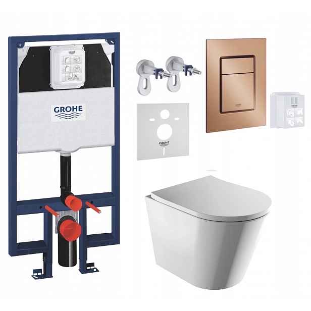 7v1 Wc Set, Stelaz Grohe Slim Wc Mísa Rim Silent Omnires Tlačítko
