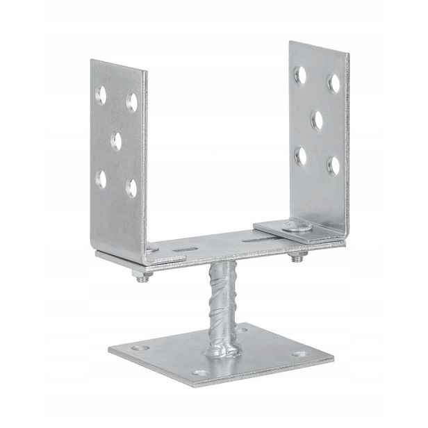 ADOBY PSP 80-160 Patka sloupku typu "U" stavitelná k příšroubování 80-160x100x185x100x100mm