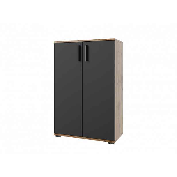 Komoda NEJBY GIANNI, dub wotan/antracit